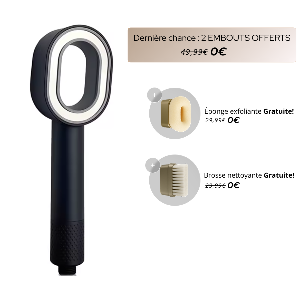 Dalyra Pure™ Diffuseur de douche filtrant 3 en 1