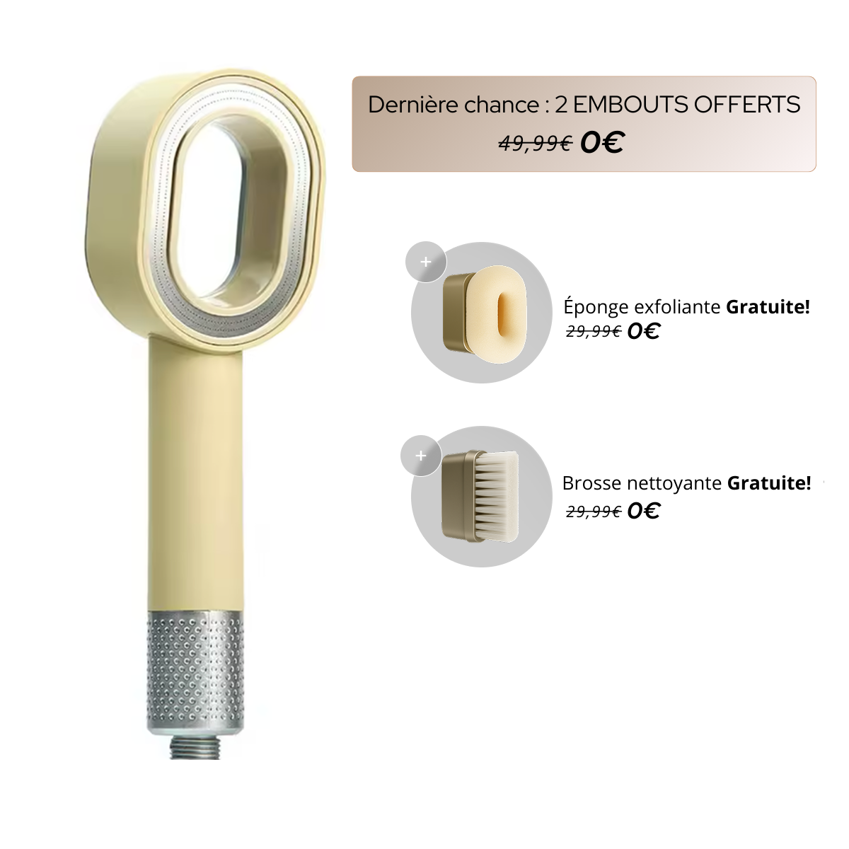 Dalyra Pure™ Diffuseur de douche filtrant 3 en 1