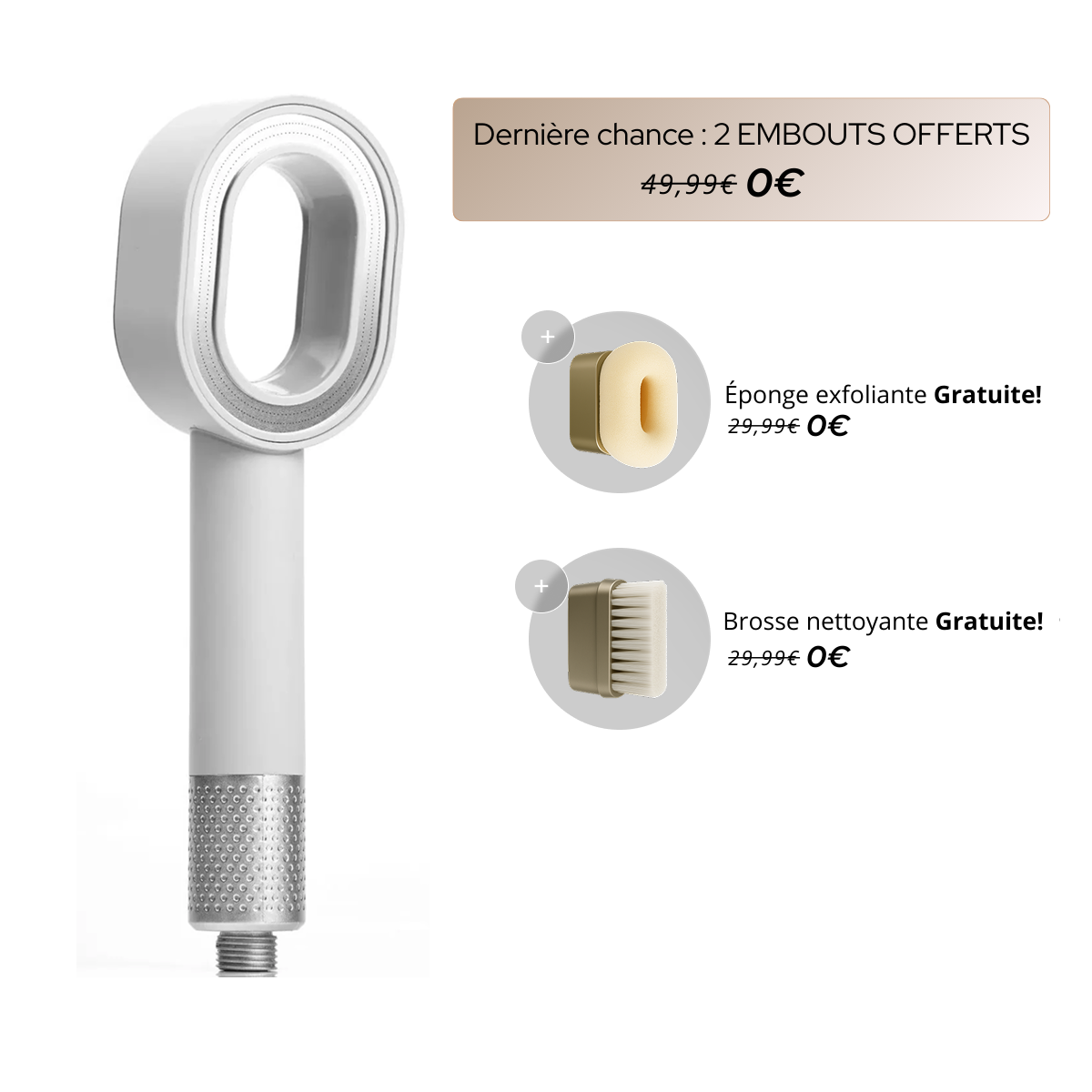 Dalyra Pure™ Diffuseur de douche filtrant 3 en 1