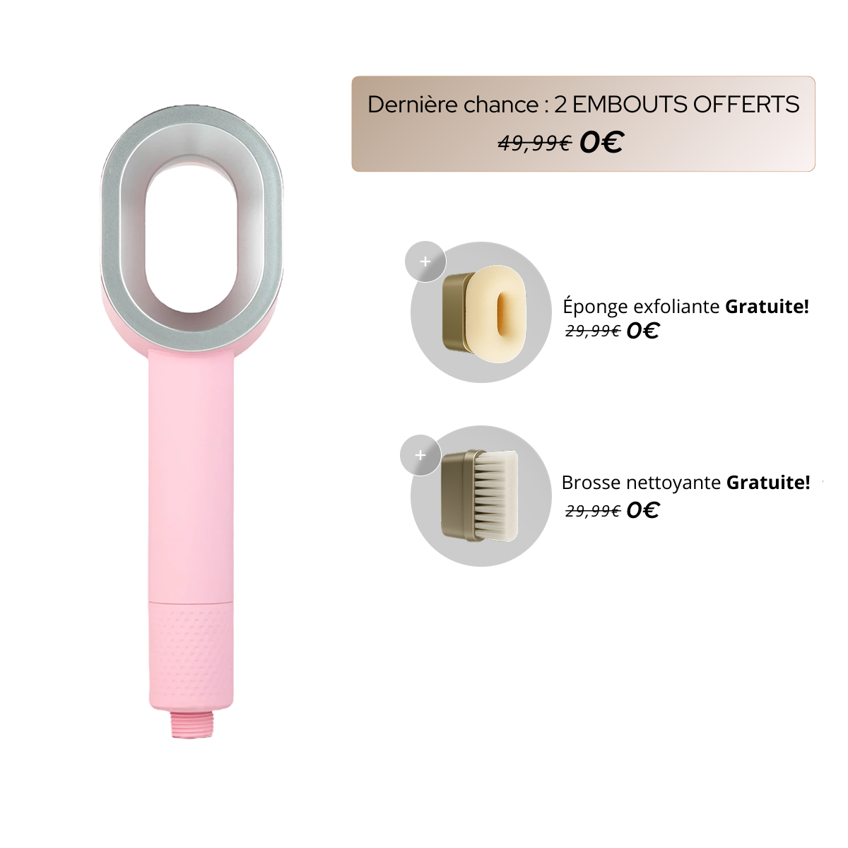 Dalyra Pure™ Diffuseur de douche filtrant 3 en 1