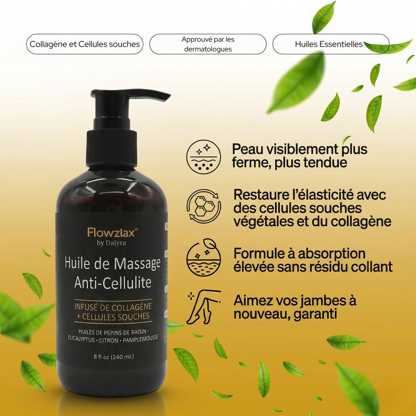 Flowzlax By Dalyra - Huile de massage Anti-Cellulite